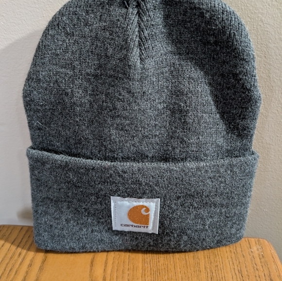 Carhartt Black Knit Cuffed Beanie, One size, Gray - Picture 2 of 4